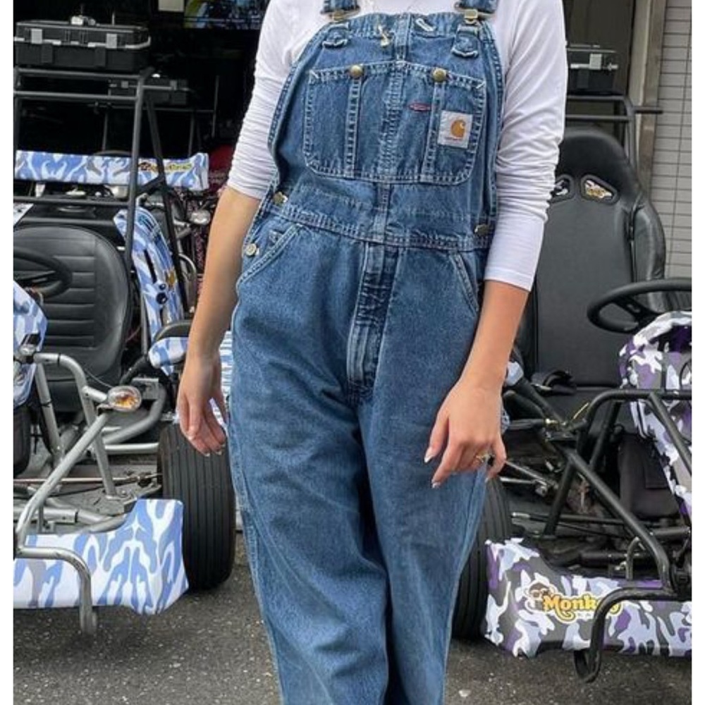 Vintage Carhartt Blue Denim Overalls